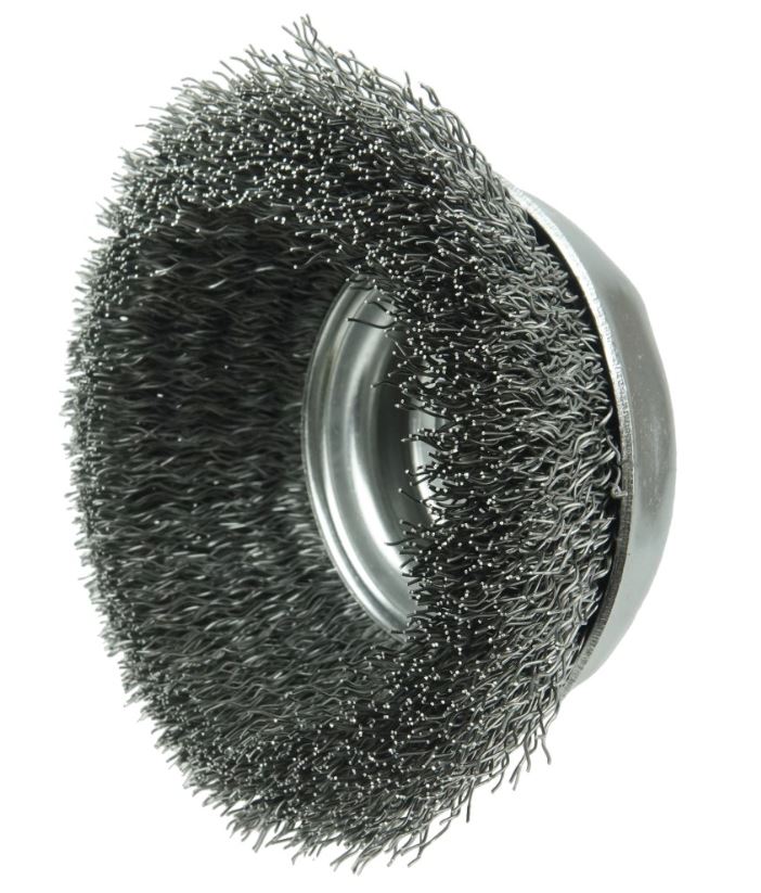 BRUSH CUP CRIMPED WIRE STEEL 5